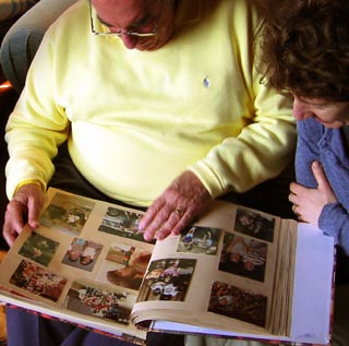 Going over the family album