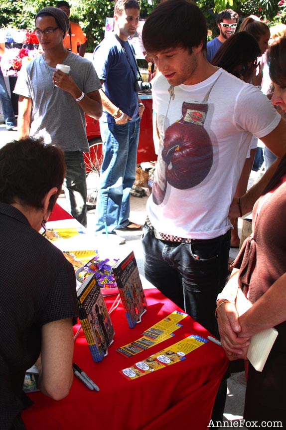 Annie Fox autographing ''Real Friends vs. the Other Kind'' for Paul McGill